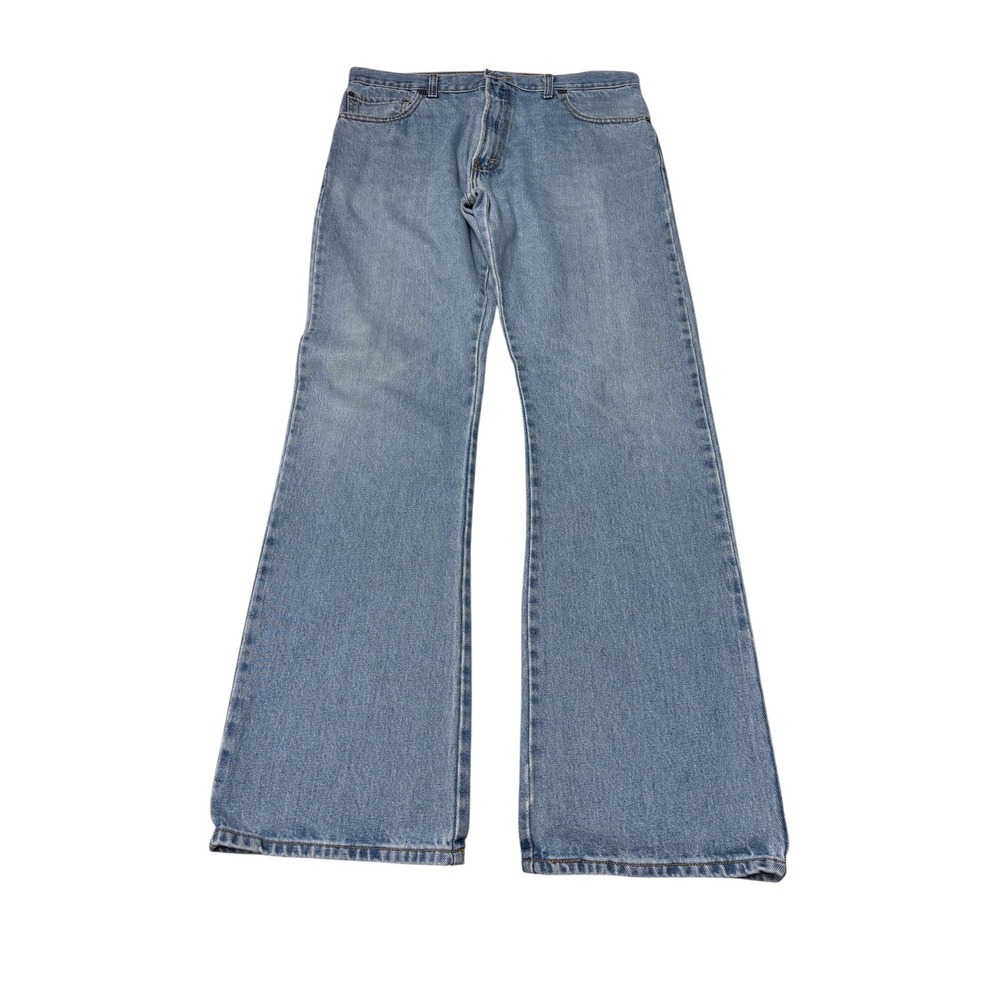 Y2K Levis 517 Boot Cut Jeans Mens 36x34 Light Wash Blue Denim